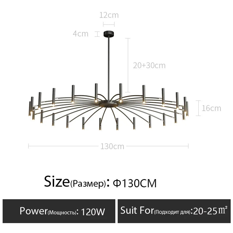 Modern LED Nordic Ceiling Chandelier for Living Room &amp; Dining Room