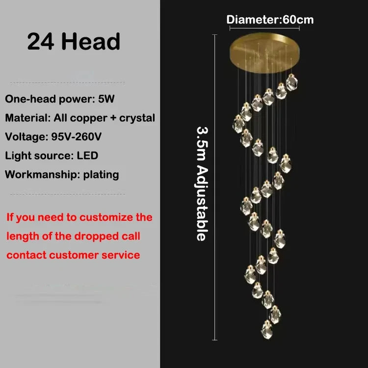 Modern Large Aluminum Chain Tassel Chandelier