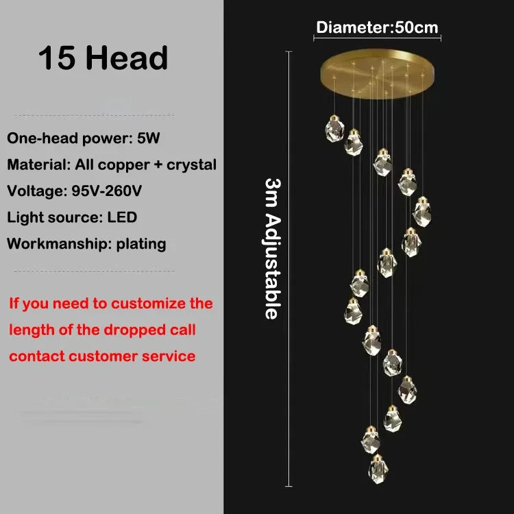 Modern Large Aluminum Chain Tassel Chandelier