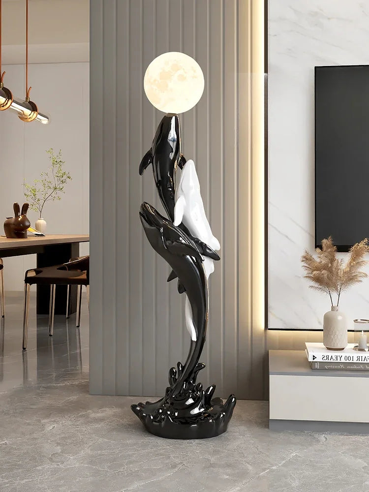 Modern Whale Sculpture – Nordic Animal Figurine Home Decor