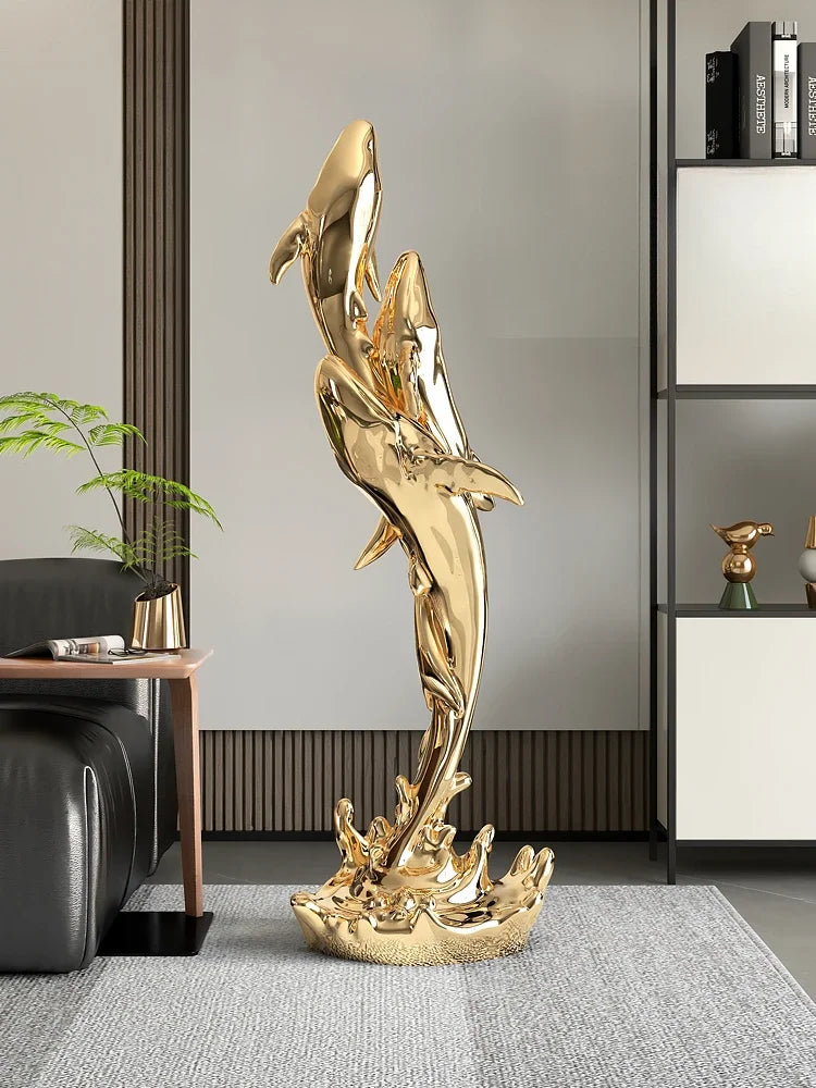 Modern Whale Sculpture – Nordic Animal Figurine Home Decor