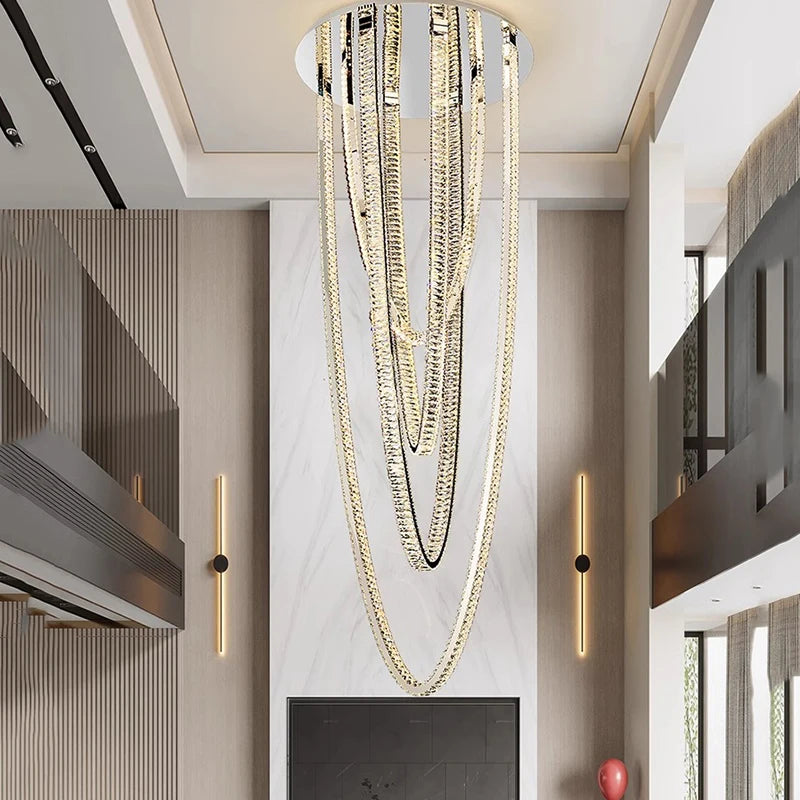 Modern LED Long Pendant Chandelier – Designer Hanging Light for Living &amp; Dining