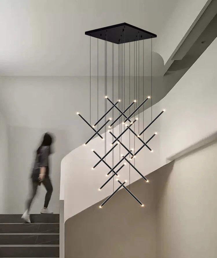 Modern LED Long Pendant Chandelier for Luxury Interiors