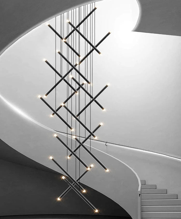Modern LED Long Pendant Chandelier for Luxury Interiors