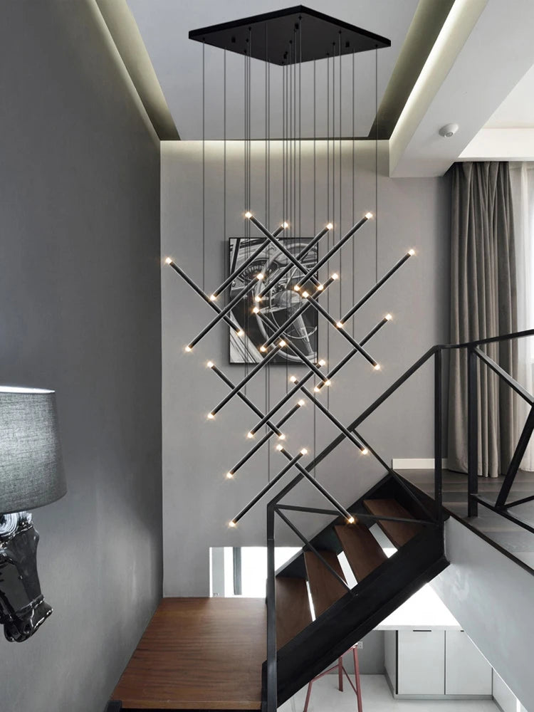 Modern LED Long Pendant Chandelier for Luxury Interiors