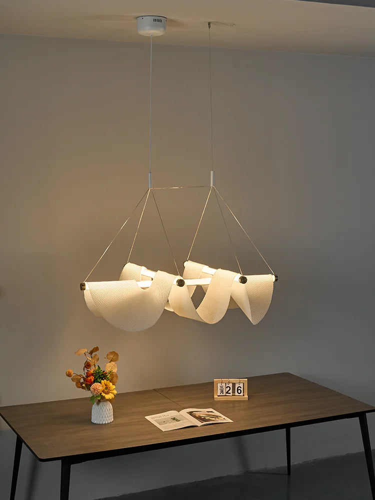 Modern LED Long Pendant Chandelier – Designer Hanging Light for Living Dining