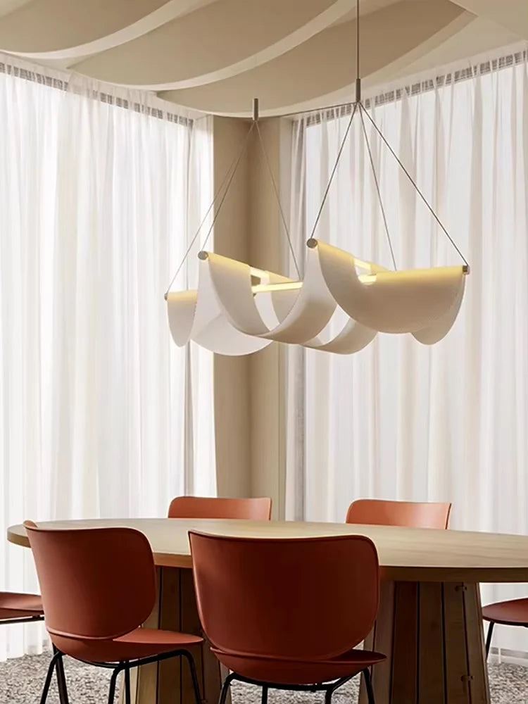 Modern LED Long Pendant Chandelier – Designer Hanging Light for Living Dining