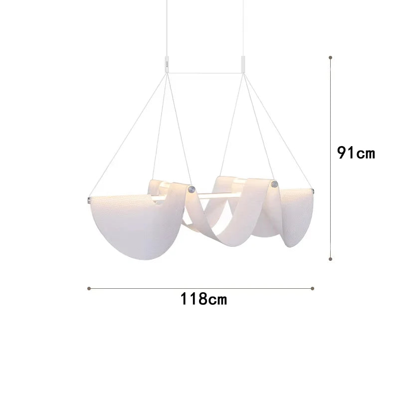 Modern LED Long Pendant Chandelier – Designer Hanging Light for Living Dining