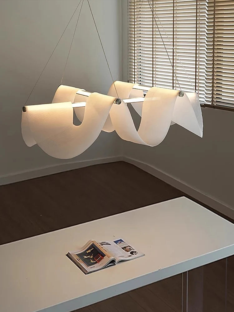 Modern LED Long Pendant Chandelier – Designer Hanging Light for Living Dining