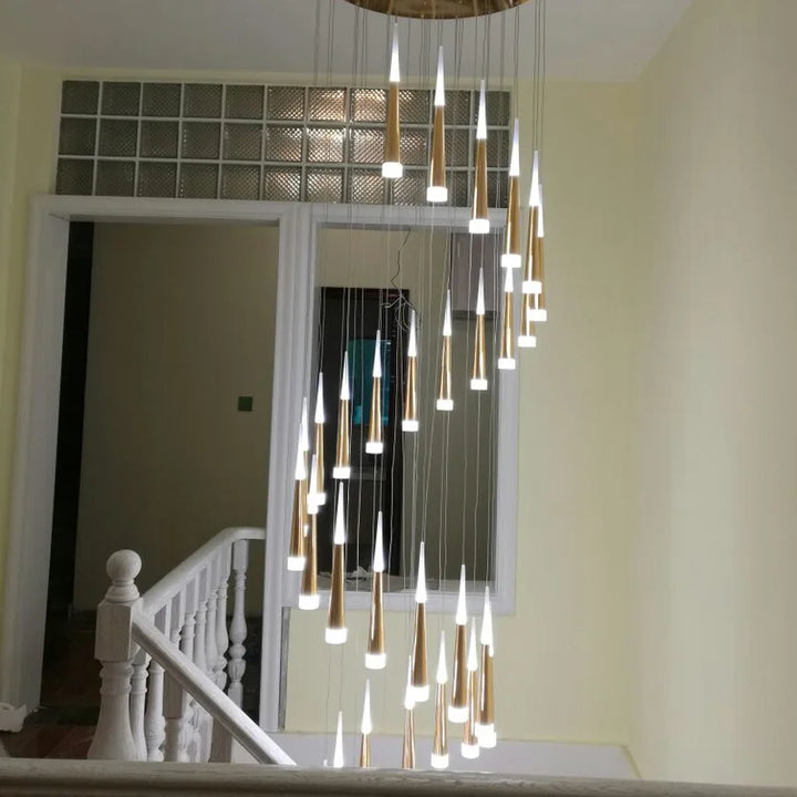 Modern LED Pendant Lights for Stairwells | Suspended Stairwell Lighting Fixture