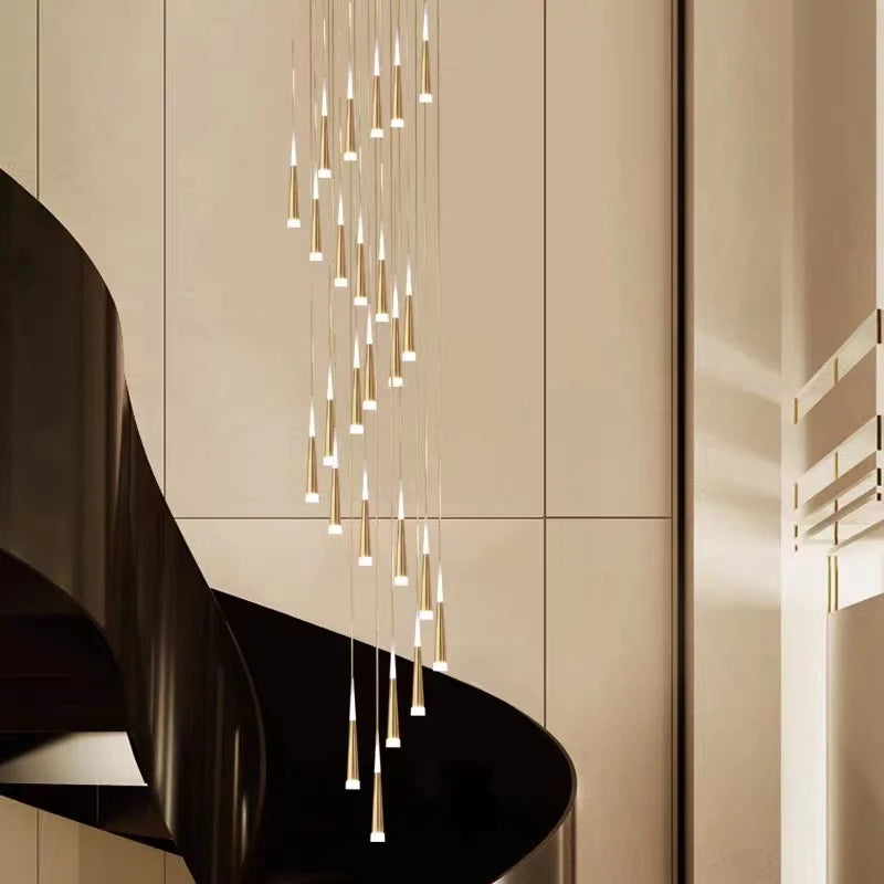Modern LED Pendant Lights for Stairwells | Suspended Stairwell Lighting Fixture