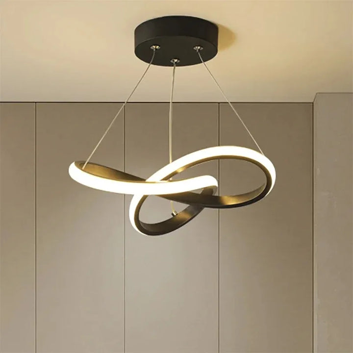Modern Irregular LED Pendant Light – Creative Bedroom &amp; Dining Room Hanging Lamp