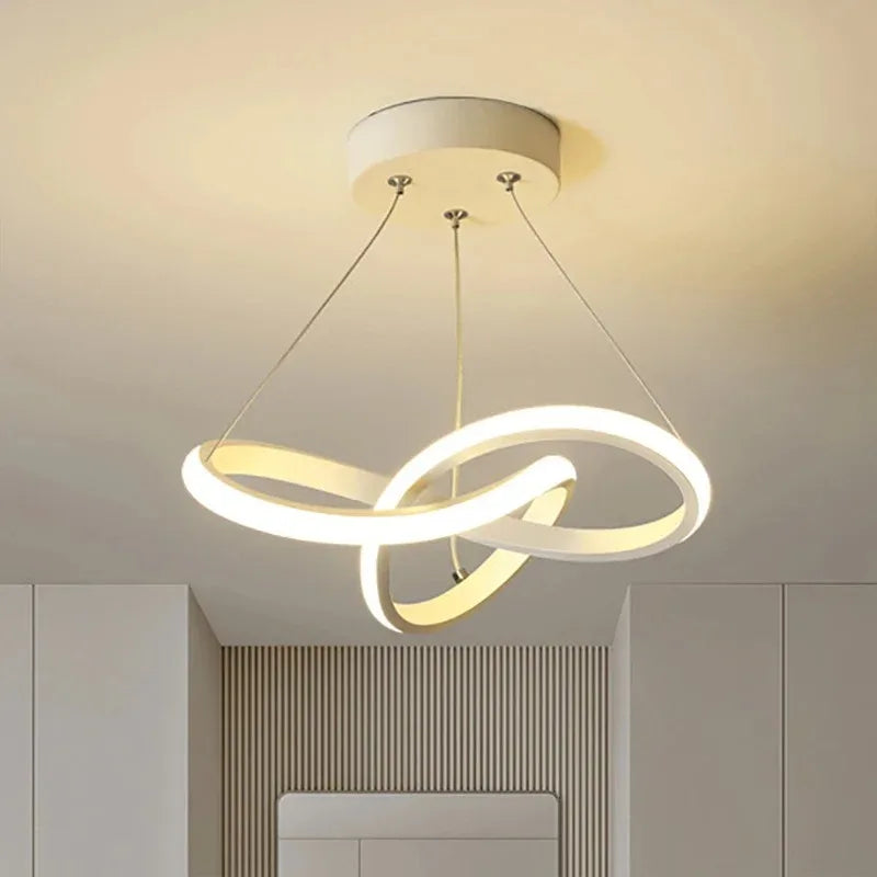 Modern Irregular LED Pendant Light – Creative Bedroom &amp; Dining Room Hanging Lamp