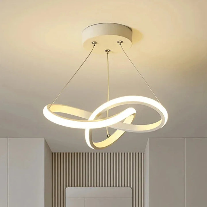 Modern Irregular LED Pendant Light – Creative Bedroom &amp; Dining Room Hanging Lamp