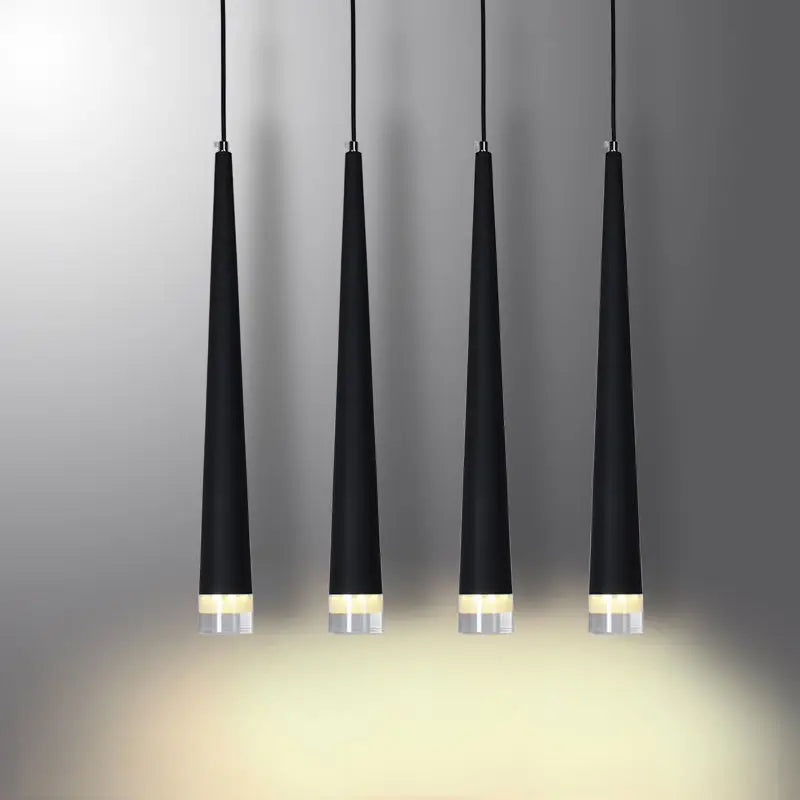 Modern LED Black Staircase Ceiling Chandelier