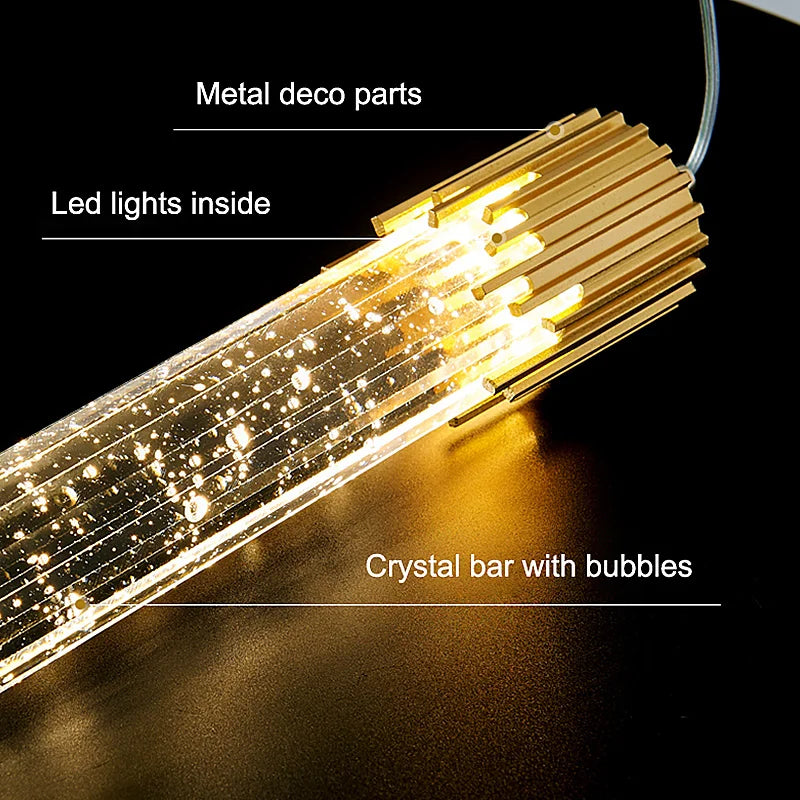 Modern Luxury Crystal Pendant Lamp – Bedroom, Living Room & Kitchen Lighting