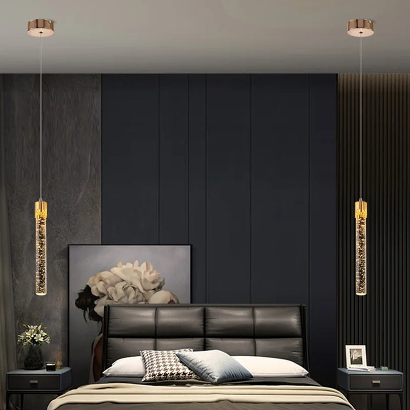Modern Luxury Crystal Pendant Lamp – Bedroom, Living Room & Kitchen Lighting