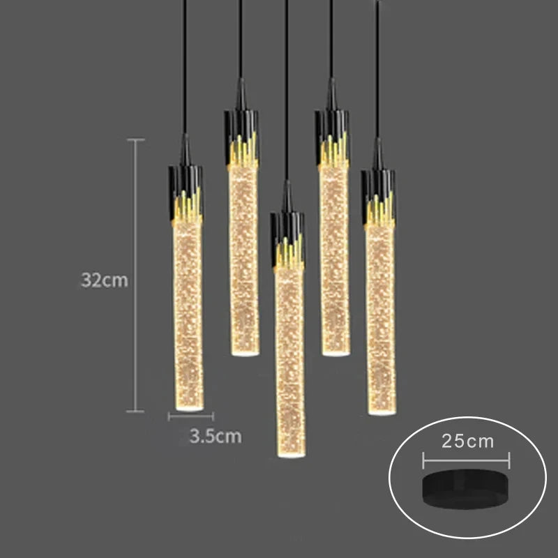 Modern Luxury Crystal Pendant Lamp – Bedroom, Living Room & Kitchen Lighting