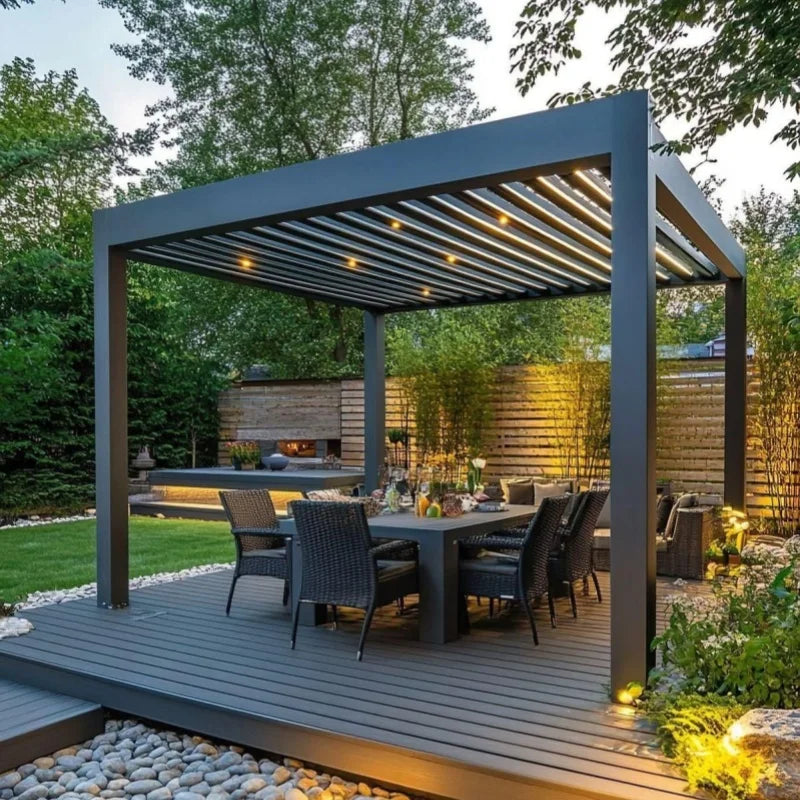Luxury Bioclimatic Aluminum Pergola Gazebo for Modern Outdoor Living