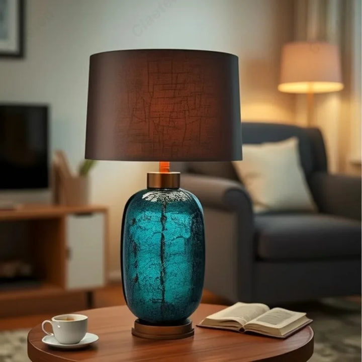 Modern Minimalist LED Glass Table Lamp for Luxury Bedroom and Living Room Decor