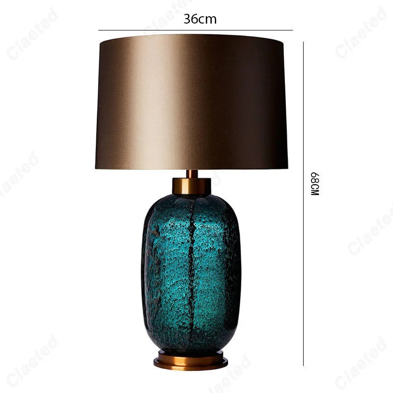 Modern Minimalist LED Glass Table Lamp for Luxury Bedroom and Living Room Decor