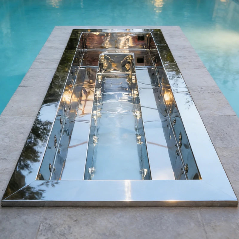 Modern Stainless Steel Jet Massage Bathtub for Luxury Bathrooms