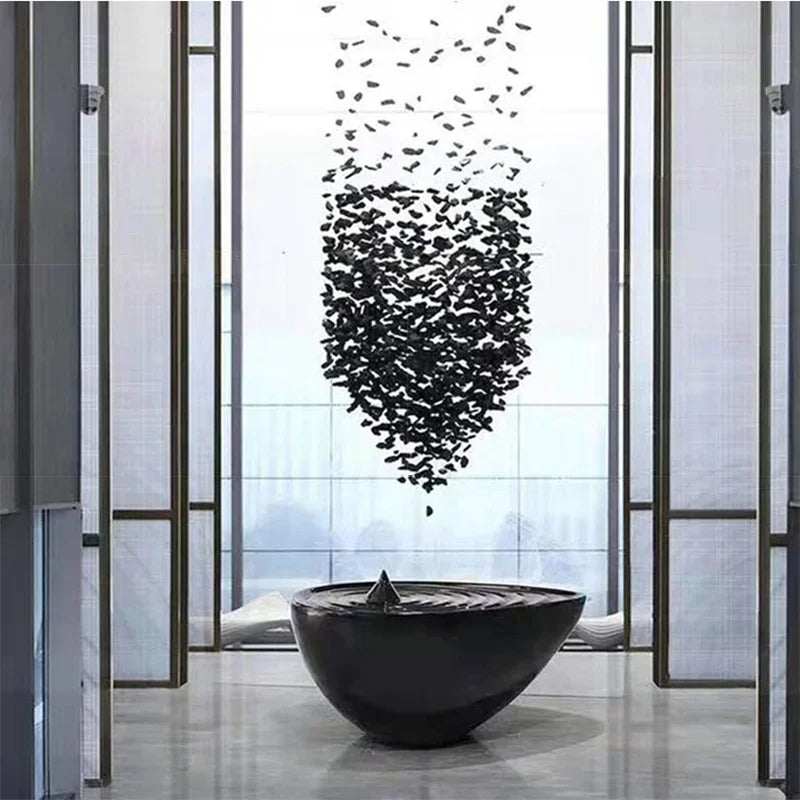 Luxury Stone Crystal LED Chandelier – Large Staircase & Hallway Pendant Light