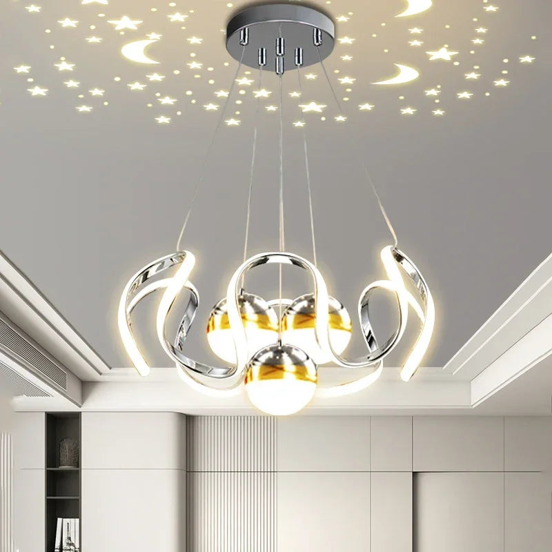 Modern Artistic LED Chandelier – Stylish Pendant Ceiling Light