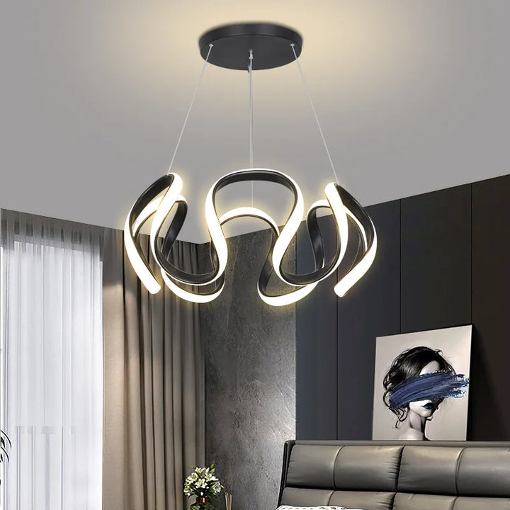 Modern Artistic LED Chandelier – Stylish Pendant Ceiling Light