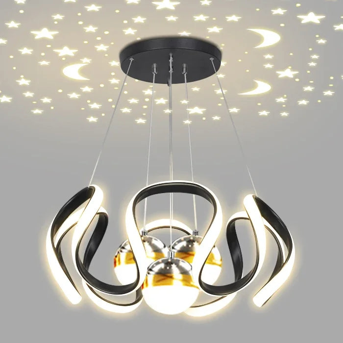 Modern Artistic LED Chandelier – Stylish Pendant Ceiling Light
