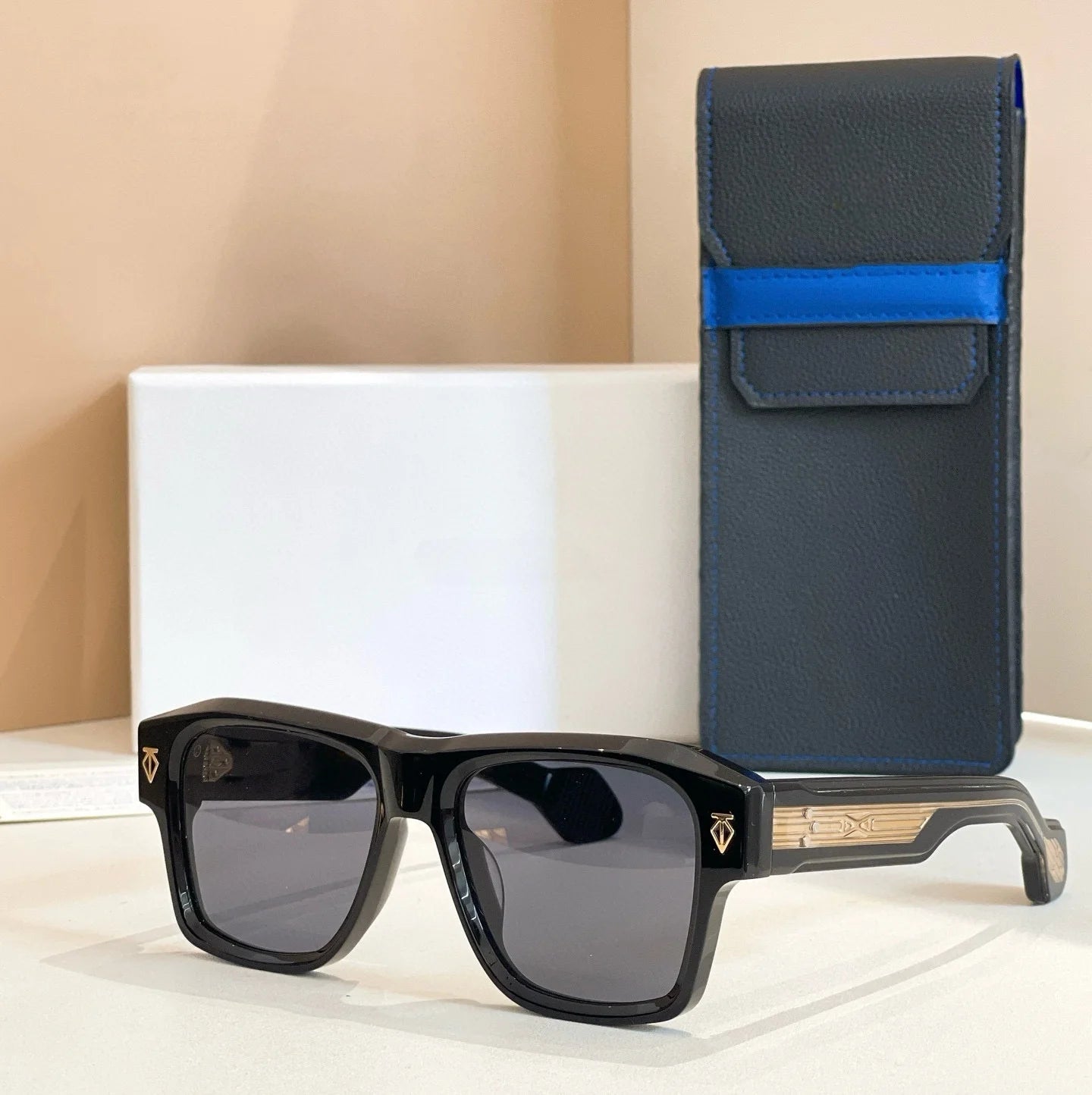 Modern Unisex Vintage Acetate Sunglasses – Thick Handmade Retro UV Protection Eyewear