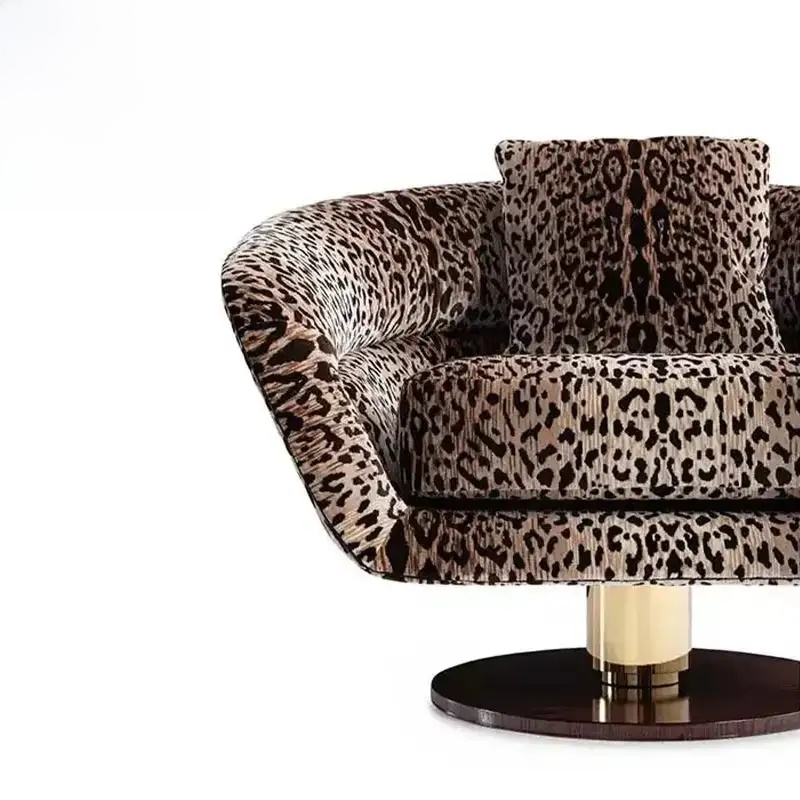 Modern Luxe High-Back Fabric Armchair Home Decor