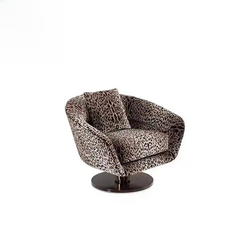 Modern Luxe High-Back Fabric Armchair Home Decor
