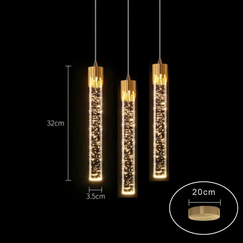 Modern Luxury Crystal Pendant Lamp – Bedroom, Living Room & Kitchen Lighting