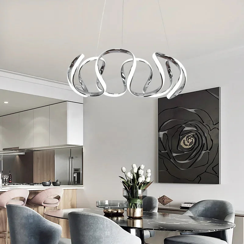 Modern Artistic LED Chandelier – Stylish Pendant Ceiling Light