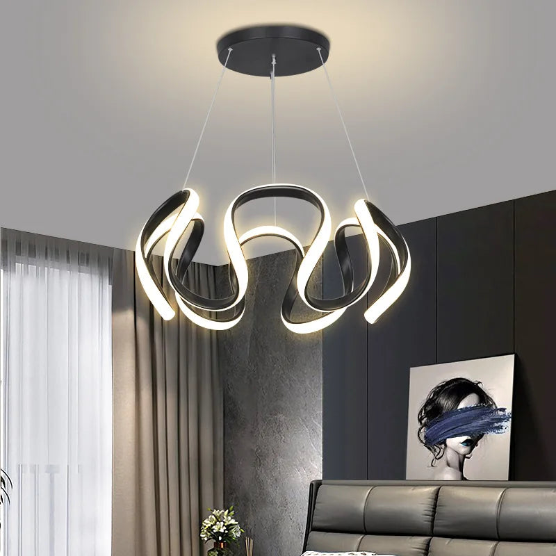 Modern Artistic LED Chandelier – Stylish Pendant Ceiling Light