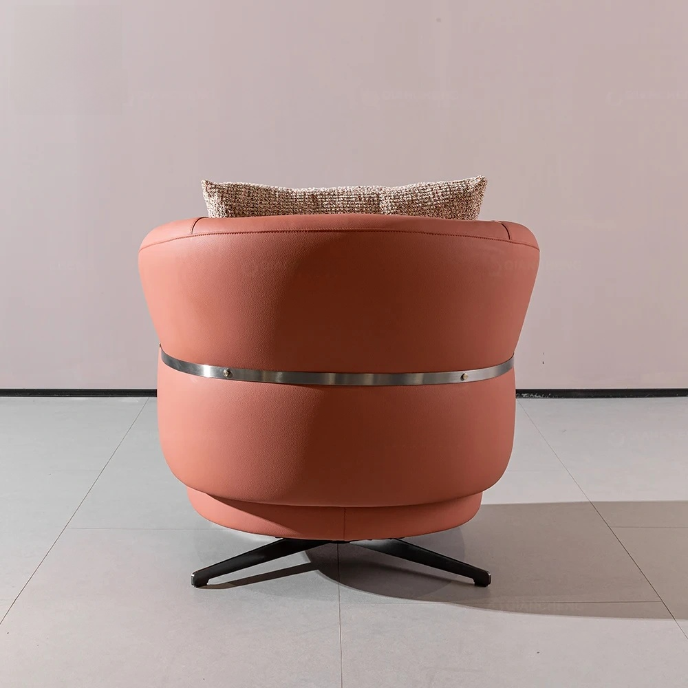 Modern Luxury Swivel Leather Lounge Chair