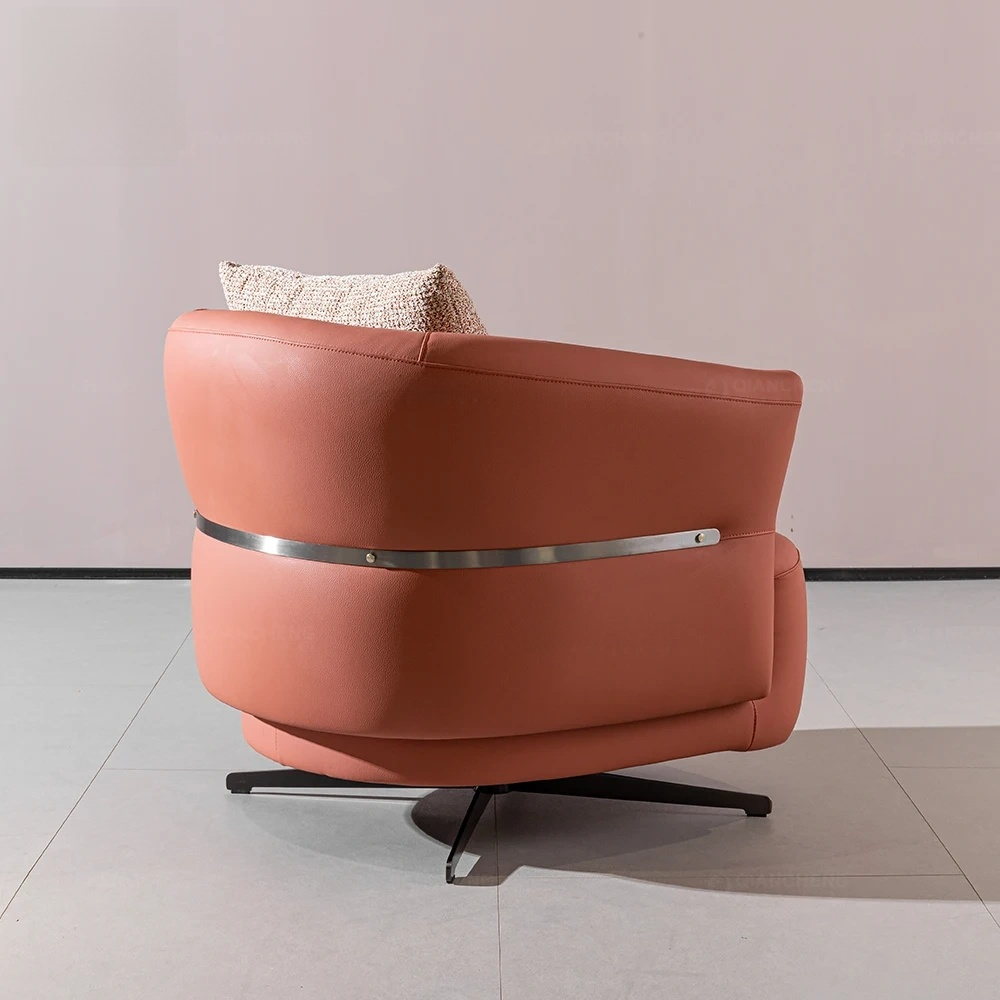 Modern Luxury Swivel Leather Lounge Chair