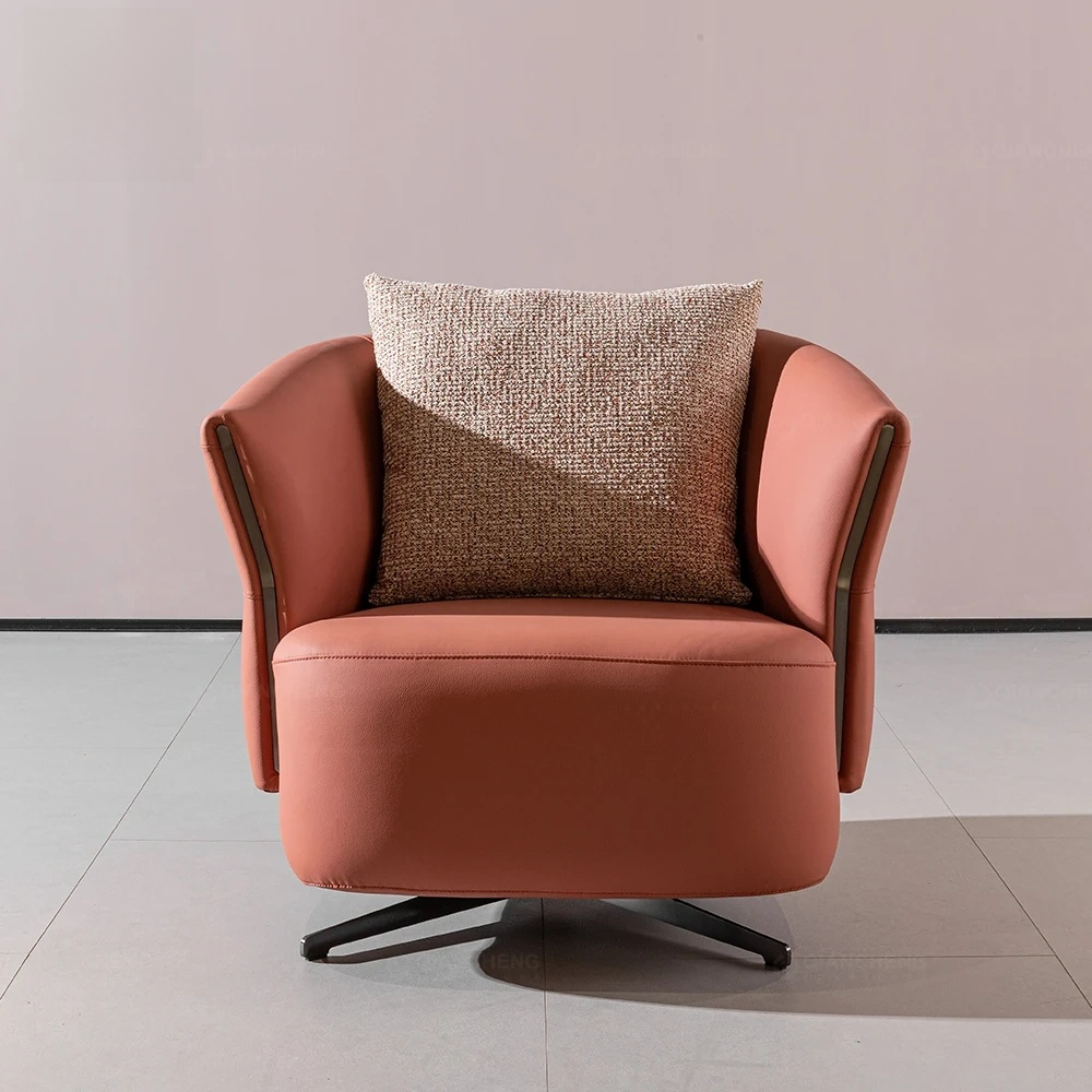 Modern Luxury Swivel Leather Lounge Chair