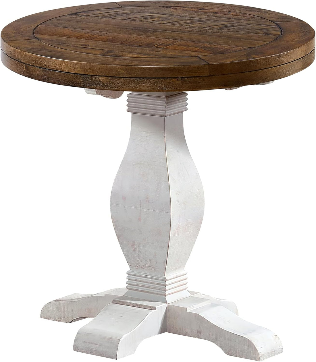 New Solid Wood Home Decor Round End Side Accent Living Room Table, Nightstand Bedside