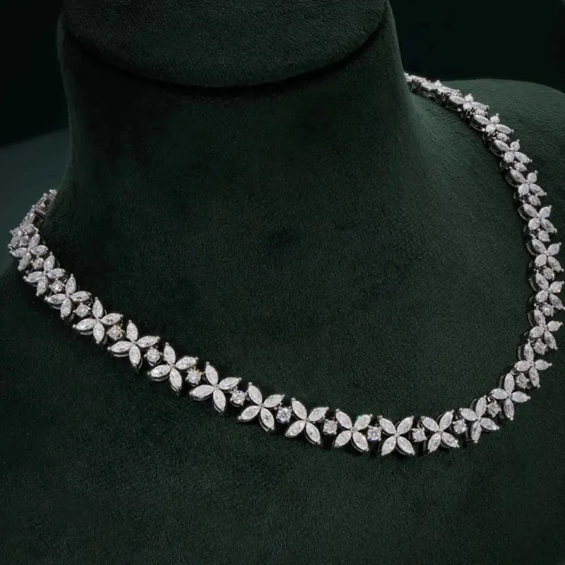 New 14K Gold Lab-Grown Diamond Choker Necklace – 19.4 CTW Luxury Bridal Jewellery