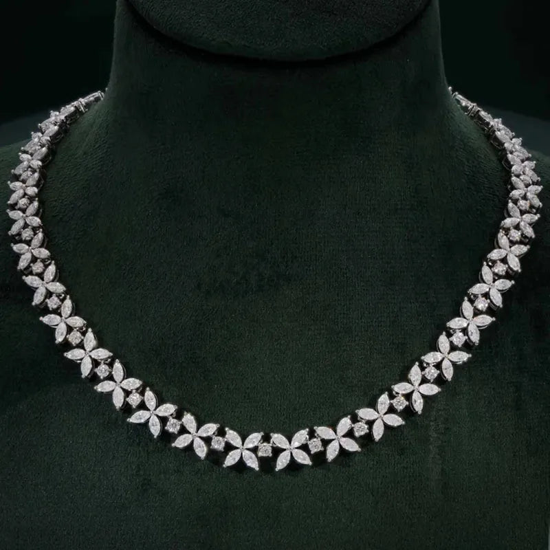 New 14K Gold Lab-Grown Diamond Choker Necklace – 19.4 CTW Luxury Bridal Jewellery