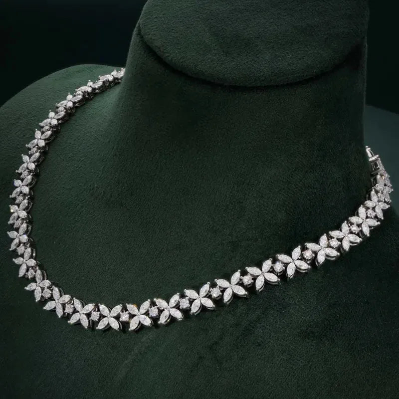 New 14K Gold Lab-Grown Diamond Choker Necklace – 19.4 CTW Luxury Bridal Jewellery