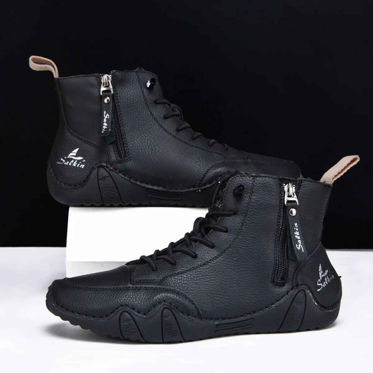Men's Ankle Boots Casual Sneakers Man Outdoor Casual Leather Shoes