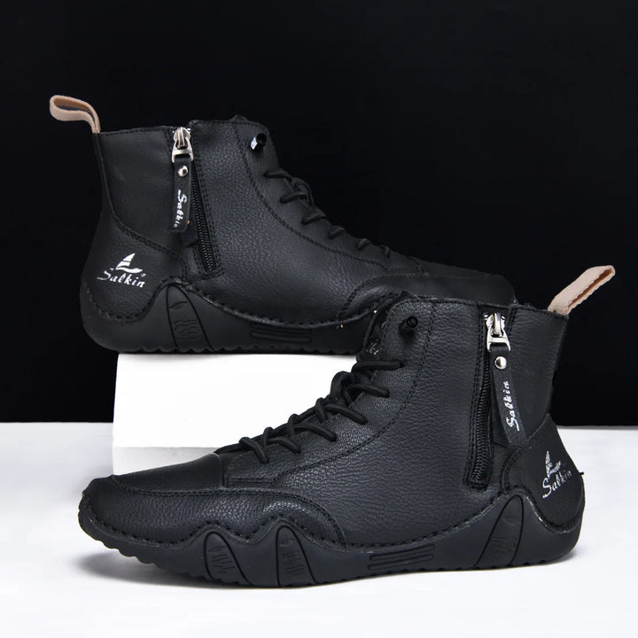 Men's Ankle Boots Casual Sneakers Man Outdoor Casual Leather Shoes