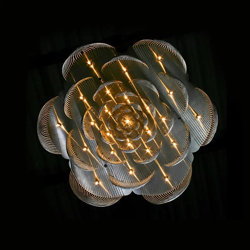 New American Black Steel LED Home Decor Chandelier Pendant Light