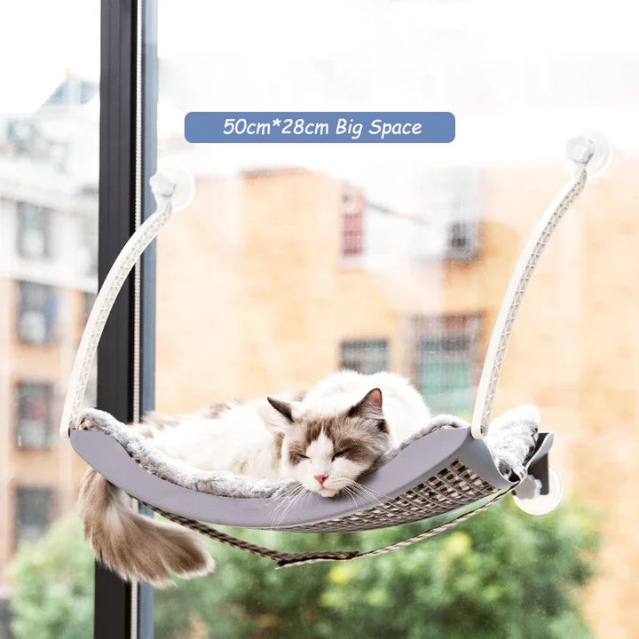 New Cute Cat Window Hammock Bed – Comfortable Sunny Seat, Holds Up to 15kg