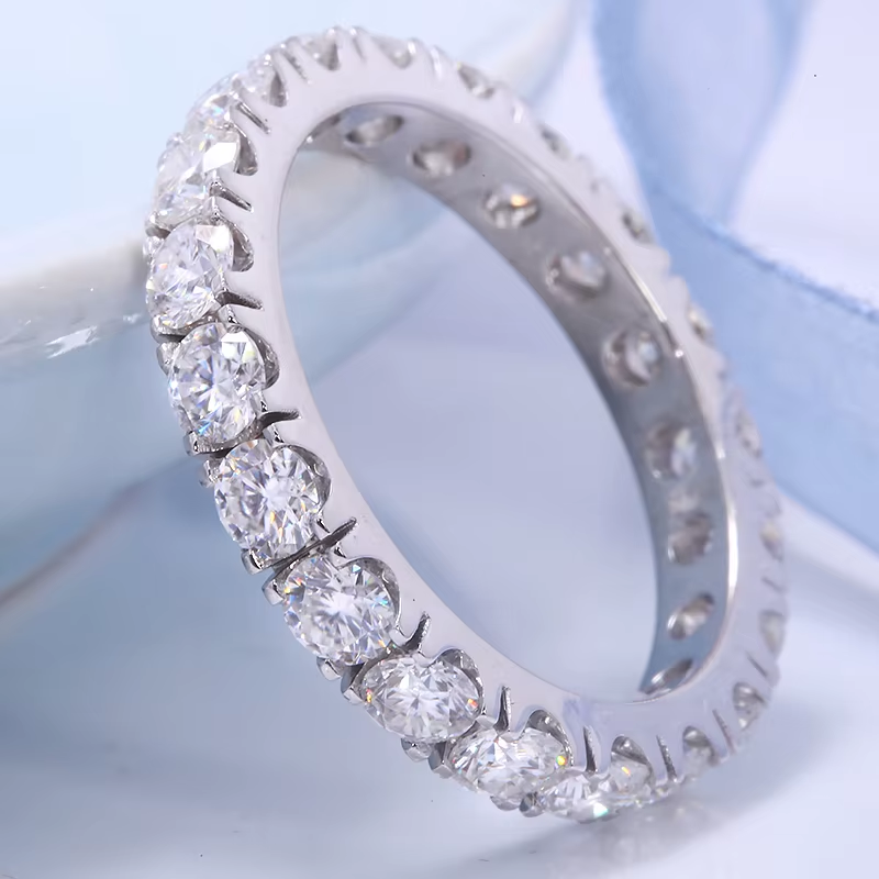 New Diamond Full Eternity Ring in 10K White Gold