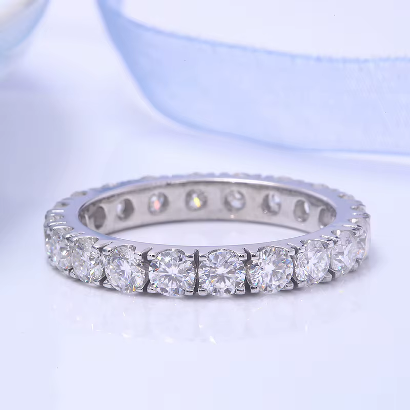 New Diamond Full Eternity Ring in 10K White Gold