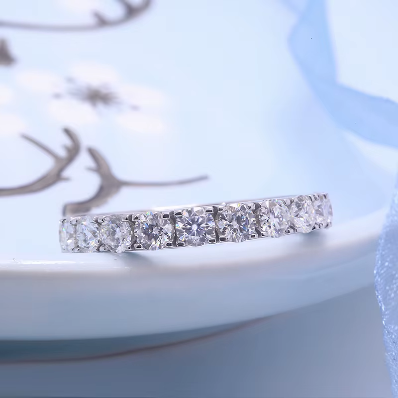 New Diamond Full Eternity Ring in 10K White Gold